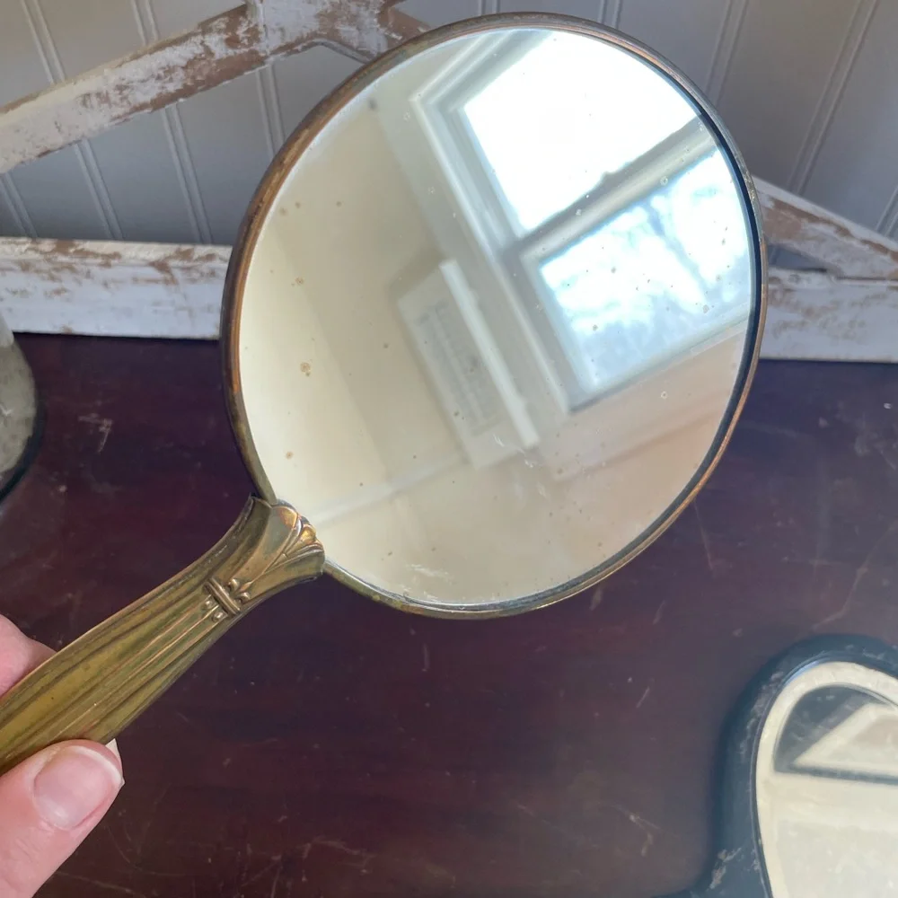 Vintage His and Her Handheld Mirrors Set